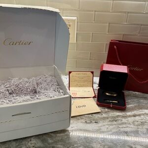 Cartier Rose Gold Love Bracelet with Red Packaging